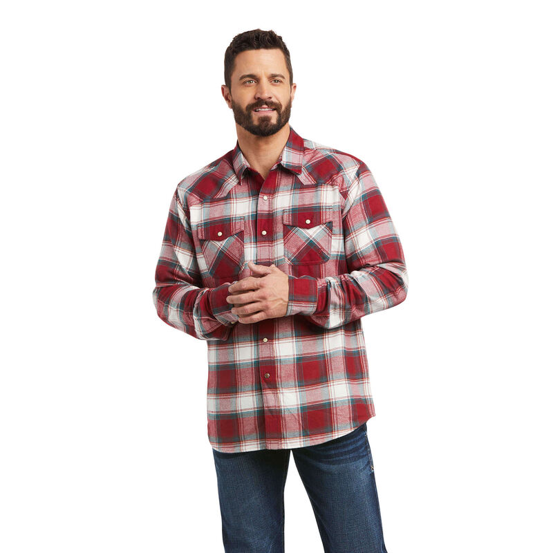 Ariat Hemden Herren - Hillsboro Retro Fit Rot/Weiß ( IQGVA-1537 )